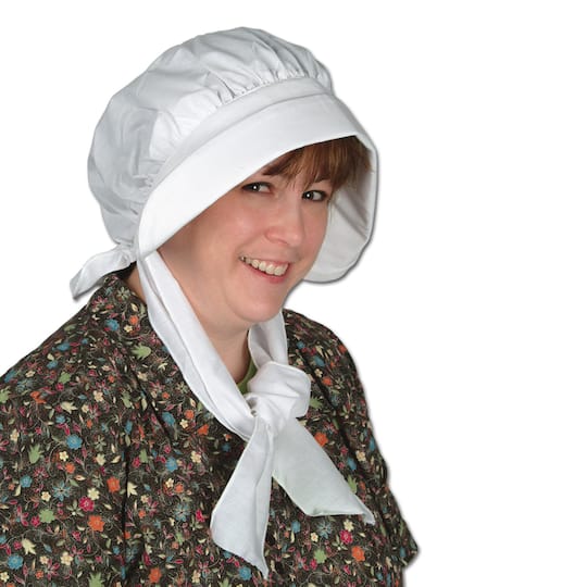Beistle Adult White Cosplay Pilgrim Bonnet Costume